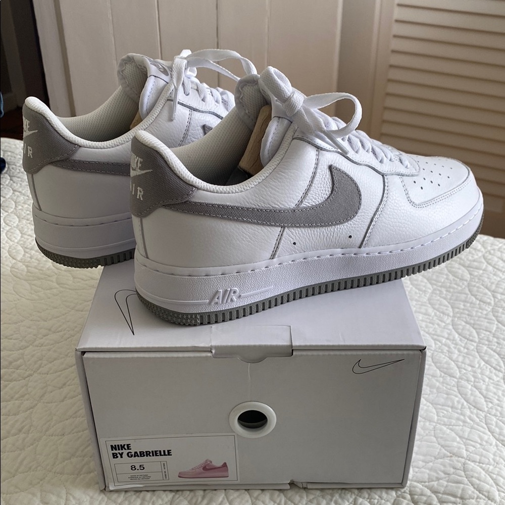 Brand new with box Nike Air Force 1 White and Gray Sneakers
